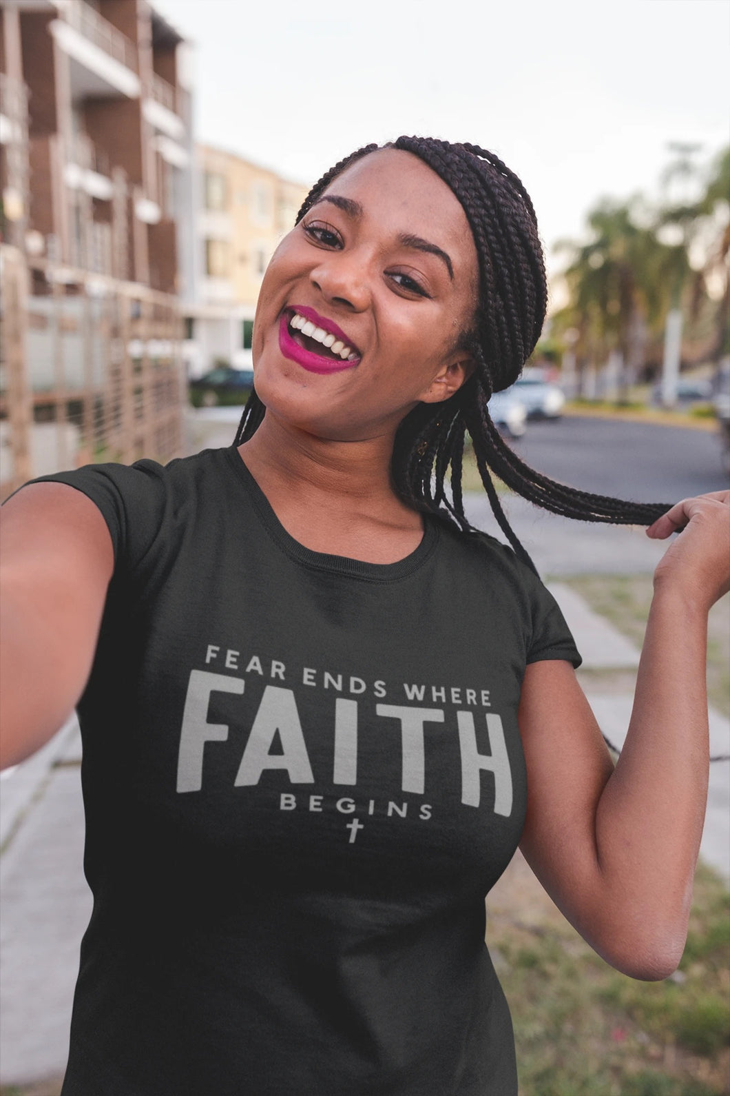 Fear Ends Were Faith Begins( Faith Tee)